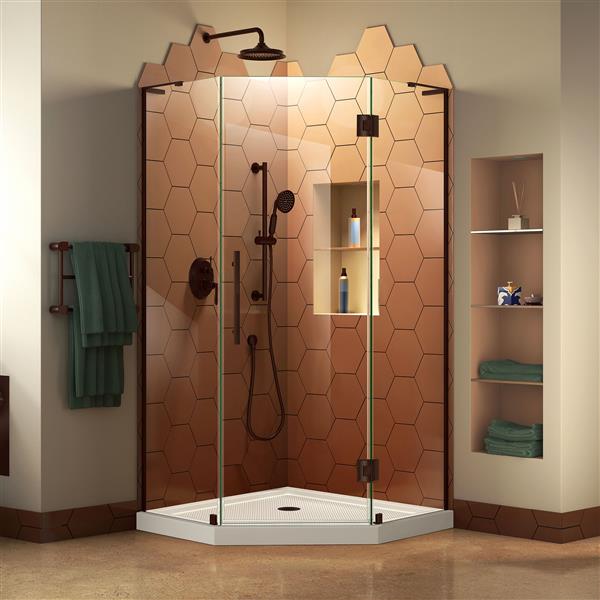 DreamLine Shower Enclosure and Base Kit - 38-in - Bronze