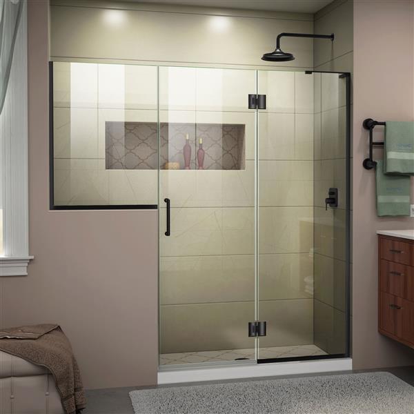 DreamLine Frameless Hinged Tub/Shower Door - 72-in - Black