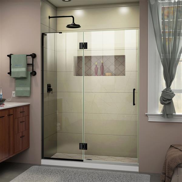 Dreamline Frameless Shower Door with 2 Panels - 48-in - Black