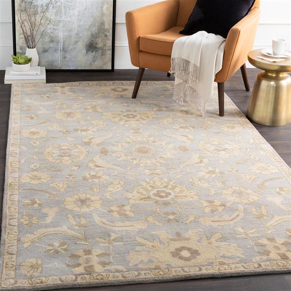 Surya Caesar Traditional Area Rug - 5-ft x 8-ft - Rectangular - Light Grey