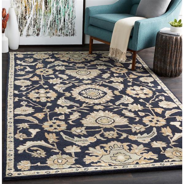 Surya Caesar Traditional Area Rug - 8-ft x 11-ft - Rectangular - Black ...