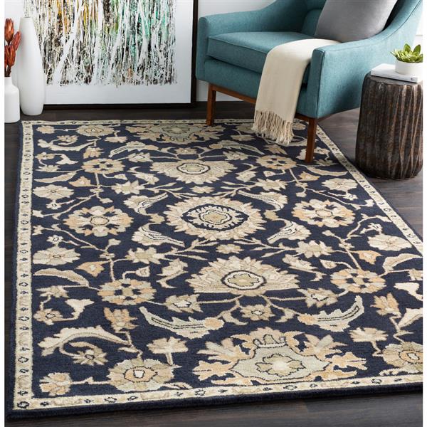 Surya Caesar Traditional Area Rug - 6-ft - Round - Black