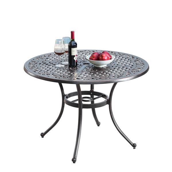 Aluminum Bullo Table Ac, Best Round Outdoor Dining Tables