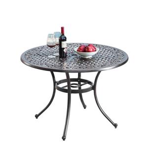 Oakland Living Traditional Round Patio Table - 42-in - Aluminum