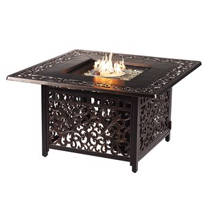 Oakland Living Square Fire Table - 42-in x 24.5-in - 55,000 BTU - Antique Copper