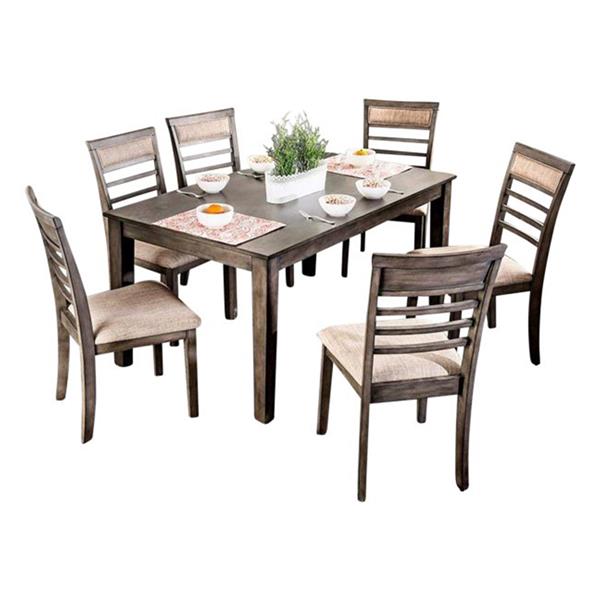 Oakland Living Rustic Dining Set Grey Brown Set Of 7 Rona