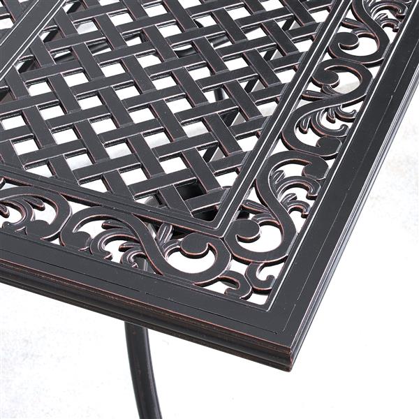 Oakland Living Traditional Outdoor Dining Set - 64-in Rectangular Table - Antique Copper - Set of 7