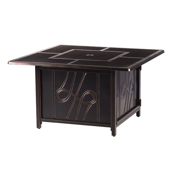 Oakland Living Square Propane Fire Table - 42-in x 24.5-in - 55,000 BTU -Antique Copper