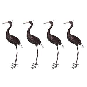 Oakland Living Great Heron Solar Light - Bronze Steel - Set of 4