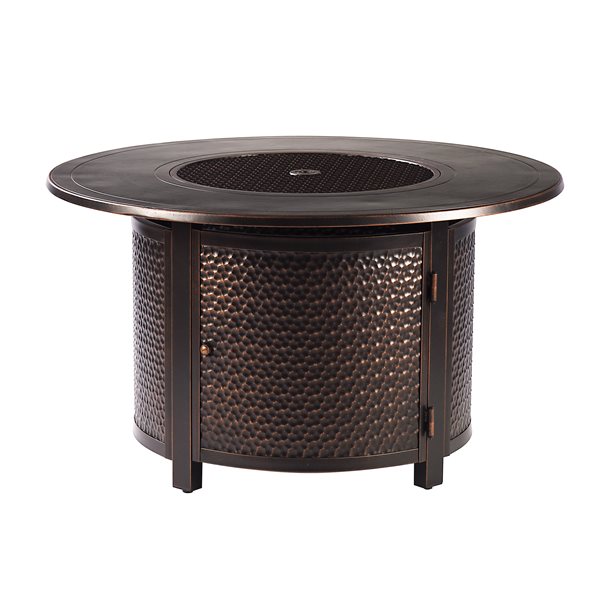 Oakland Living Round Propane Fire Table, Round Propane Fire Pit Table