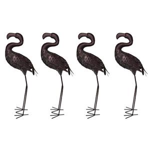 Oakland Living Flamingo Solar Light - Bronze Steel - Set of 4