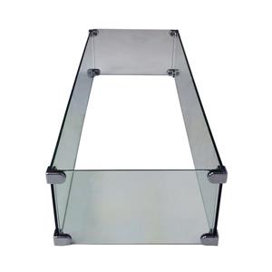 Oakland Living Rectangular Wind Guard - 34-in x 10.5-in x 6-in - Tempered Glass
