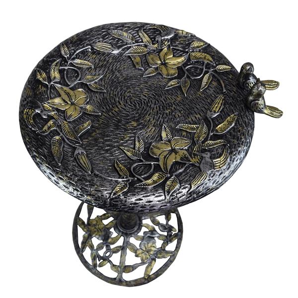Oakland Living Birdbath - 19-in x 34-in - Handmade Cast Aluminum
