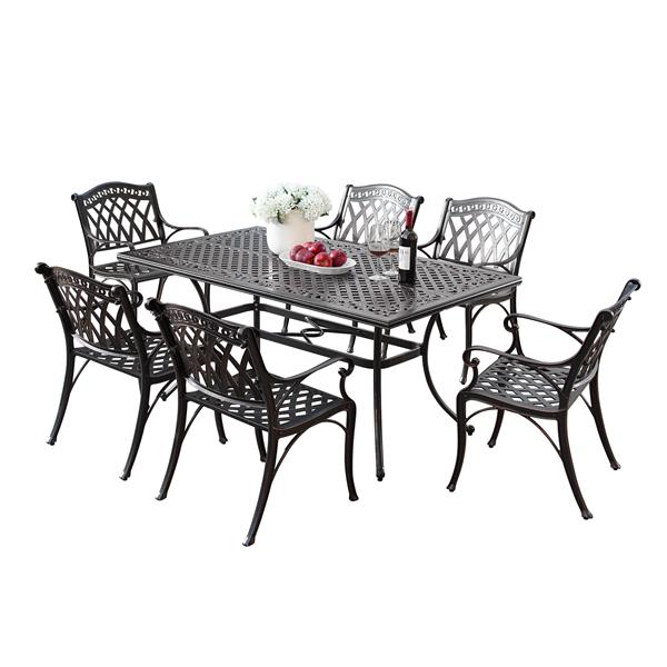 Oakland Living Traditional Outdoor, Patio Dining Table With Umbrella Hole Canada