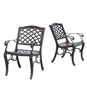 Oakland Living Patio Chair - 35-in x 24-in - Antique Copper - Set of 2