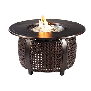 Oakland Living Round Propane Fire Table - 44-in - 55,000 BTU - Antique Copper