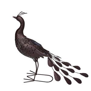 Oakland Living Peacock Solar Light - 22-in x 28-in - Bronze Steel