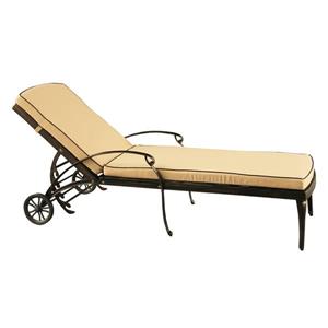 Oakland Living Outdoor Chaise Lounge - 29-in x 22-in - Bronze and Beige