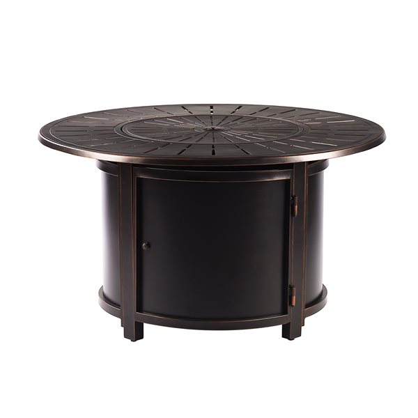 Oakland Living Round Propane Fire Table - 44-in - 55,000 BTU - Antique Copper