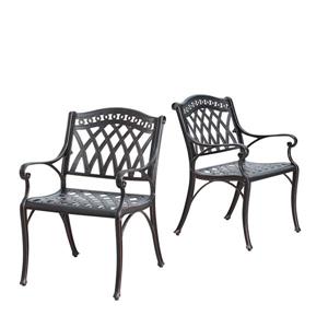 Oakland Living Patio Chair - Armchair - 33-in x 22-in - Antique Copper - Set of 2