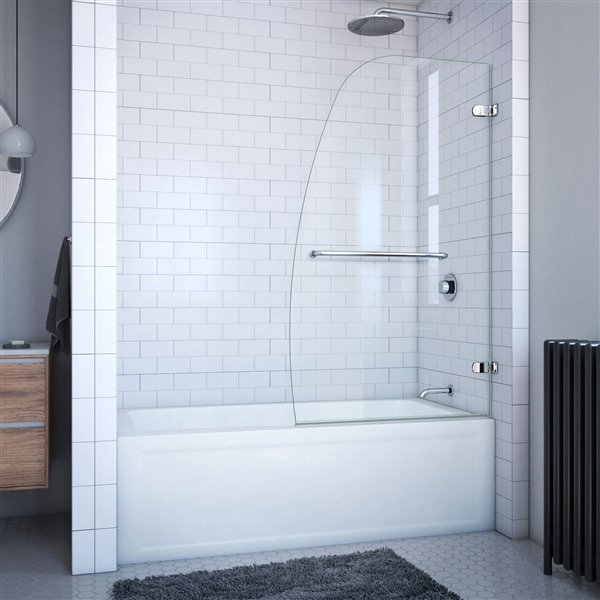 Dreamline Aqua Uno Bathtub Door, How To Install A Glass Shower Door On Bathtub