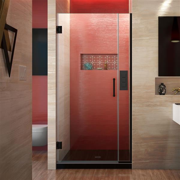 DreamLine Unidoor Plus Shower Door - Alcove Installation - 34.5-in - Satin Black