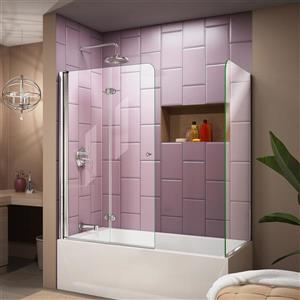 DreamLine Aqua Fold Bathtub Door - Standard Installation - 56-in - Chrome