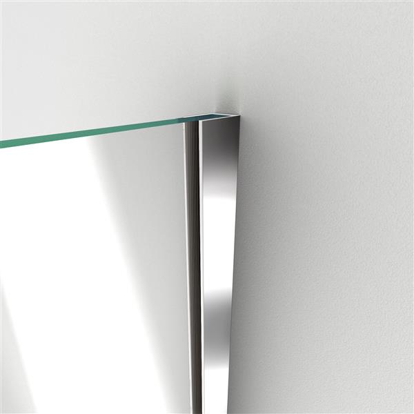 DreamLine Unidoor Plus Shower Door - Alcove Installation - 33.5-in - Chrome