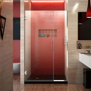 Porte de douche sans cadre Unidoor Plus de DreamLine, 40 po x 72 po, chrome