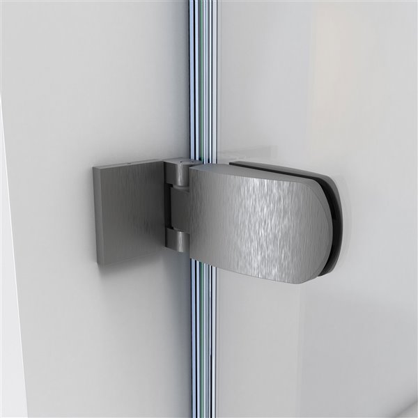 DreamLine Aqua Uno Bathtub Door - Standard Installation - 56-in - Brushed Nickel