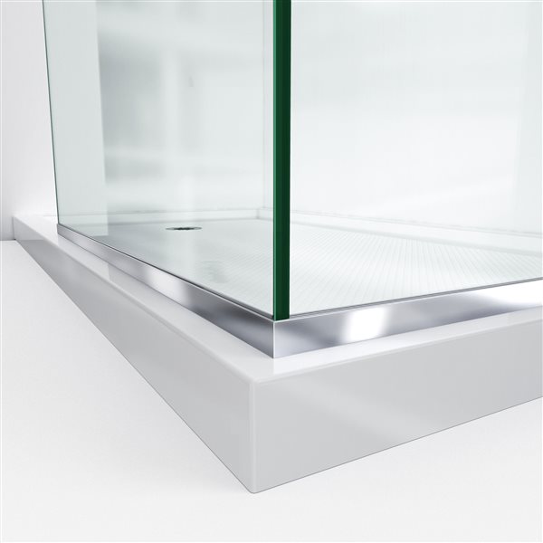 DreamLine Linea Shower Door - Clear Glass - 30-in - Brushed Nickel