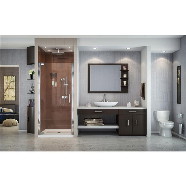 DreamLine Elegance Shower Door - Alcove Installation - 25.25-in - Chrome