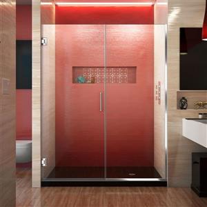 DreamLine Unidoor Plus Shower Door - Alcove Installation - 56-in - Chrome