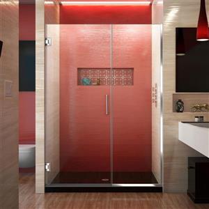 Porte de douche sans cadre Unidoor Plus de DreamLine, 46.5 po x 72 po, chrome