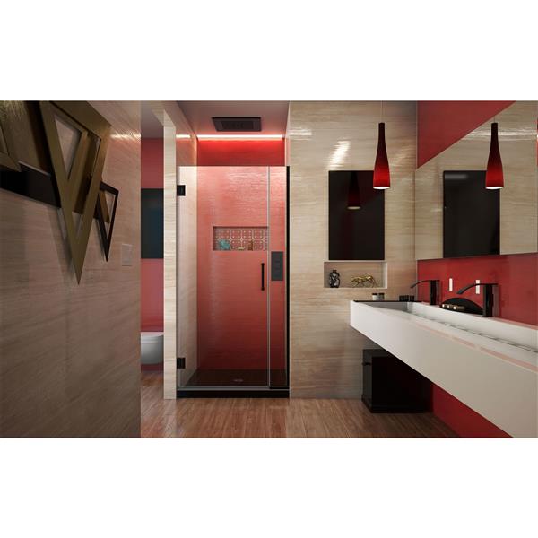 DreamLine Unidoor Plus Shower Door - Alcove Installation - 29-in - Satin Black