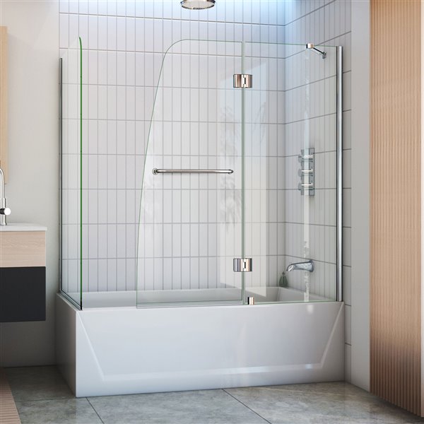 Dreamline Aqua Bathtub Door Alcove, How Do You Install A Frameless Shower Door On Bathtub
