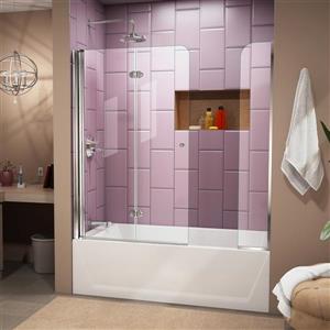 DreamLine Aqua Fold Bathtub Door - Alcove Installation - 56-in - Chrome