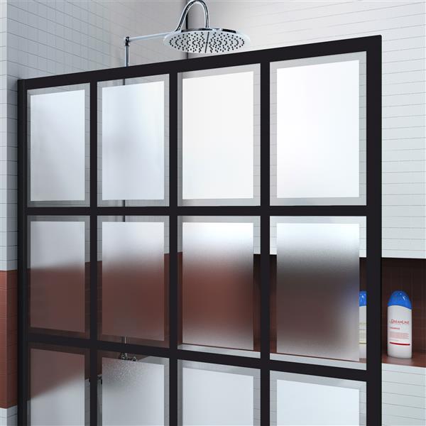 DreamLine French Linea Shower Door - Alcove Installation - 34-in - Satin Black