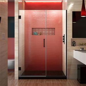 DreamLine Unidoor Plus Shower Door - Alcove Installation - 46.5-in - Satin Black