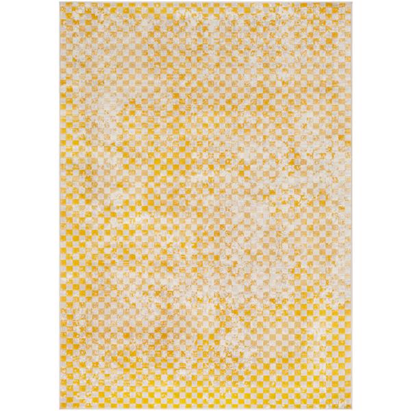 Yellow Rectangular Rug Surya City Modern Area Rug - 5-ft 3-in x 7-ft 3-in - Rectangular ...