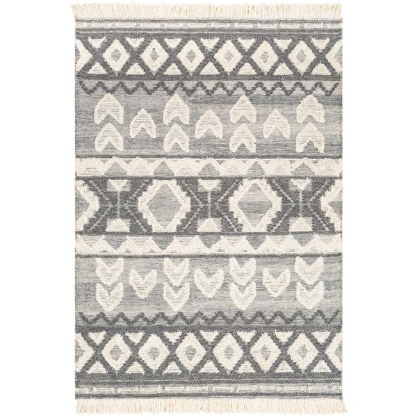 Surya Cheyenne Bohemian Area Rug - 4-ft x 6-ft - Rectangular - Charcoal