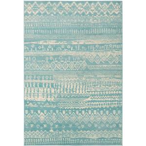 Surya City Transitional Area Rug - 5-ft 3-in x 7-ft 3-in - Rectangular - Aqua
