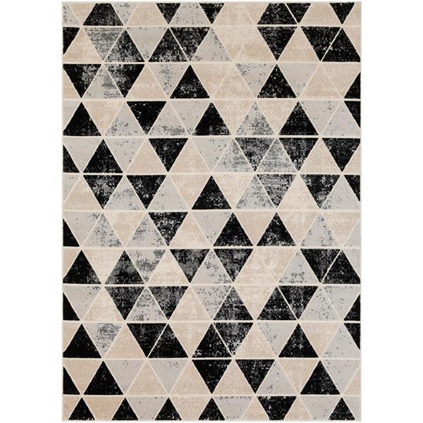 Surya City Modern Area Rug - 7-ft 10-in x 10-ft 3-in - Rectangular - Black