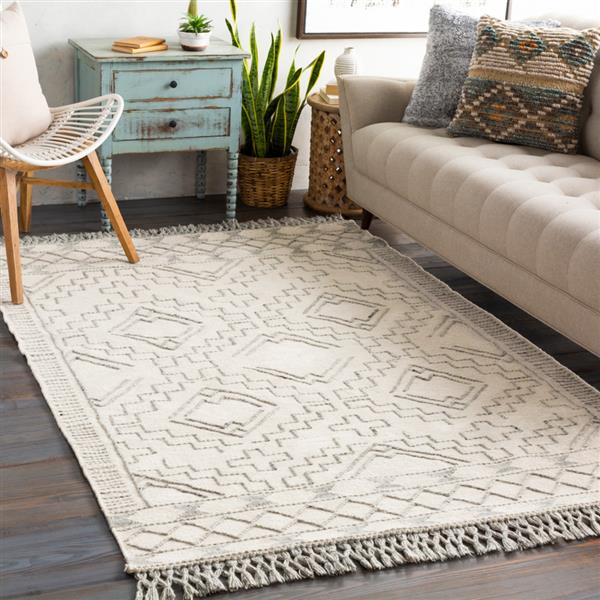 Surya Cheyenne Bohemian Area Rug - 8-ft x 10-ft - Rectangular - Cream