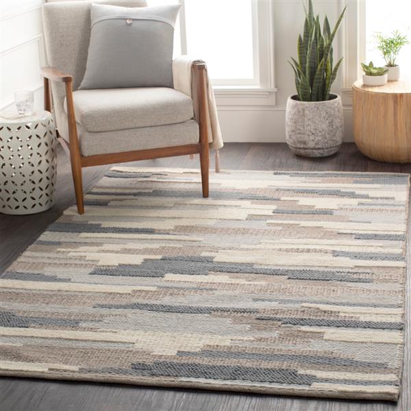 Surya Cocoon Texture Area Rug - 8-ft x 10-ft - Rectangular - Grey