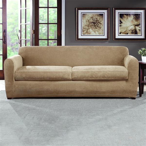 Surefit Sure Fit Ultimate Chenille Sofa Cover 96 In X 37 Tan Ulchsof2tann1 Rona Sure Fit Ultimate Chenille Sofa Cover, How To Wash Chenille Sofa Covers