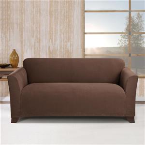 Sure Fit Stretch Morgan Loveseat Cover - 73-in x 37-in - Chocolate