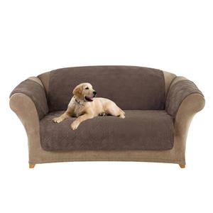Sure Fit Microfiber Pet Loveseat Cover - 73-in x 37-in - Chocolate