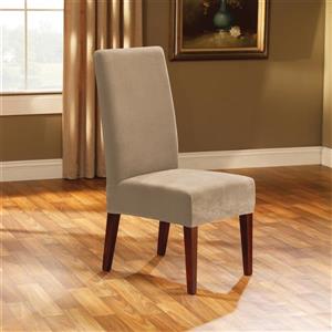 Sure Fit Stretch Pique Dining Chair Cover - 18.5-in x 42-in - Cream