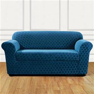 Sure Fit Grand Marrakesh Loveseat Cover - 73-in x 37-in - Nile Blue